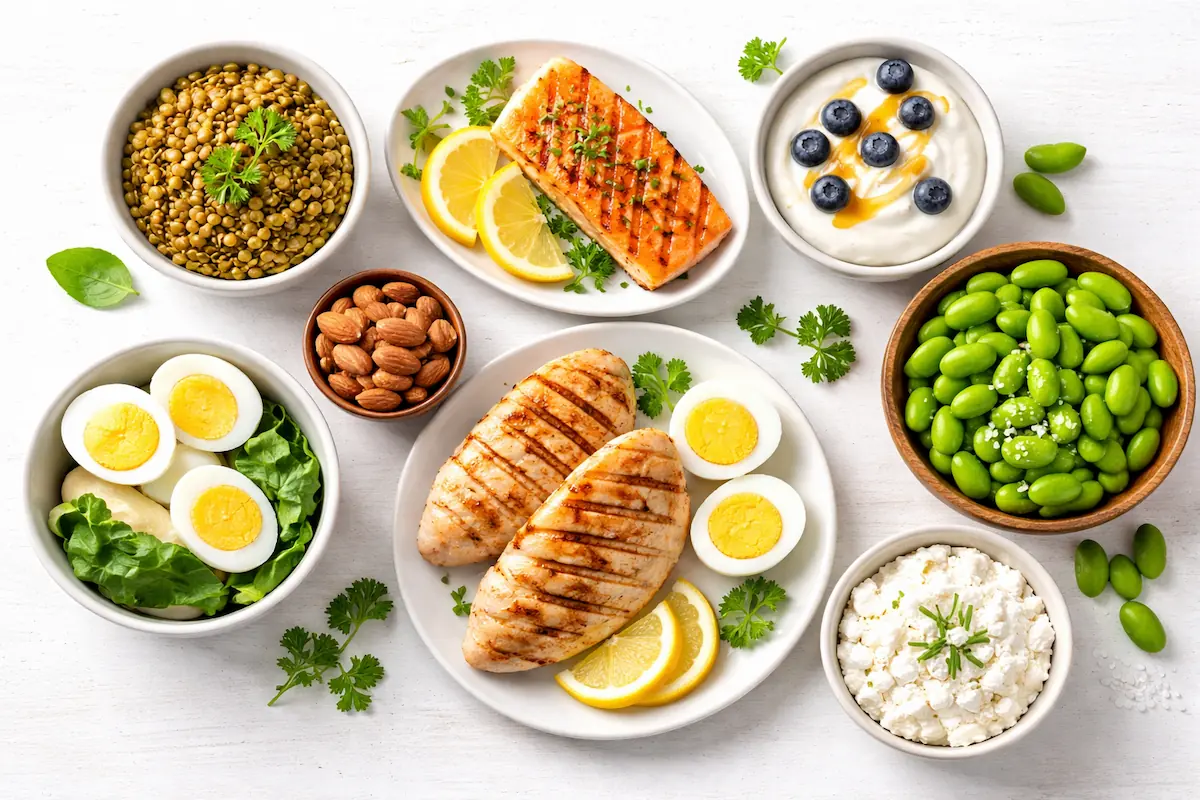 best protein sources for blood sugar including eggs salmon chicken and legumes
