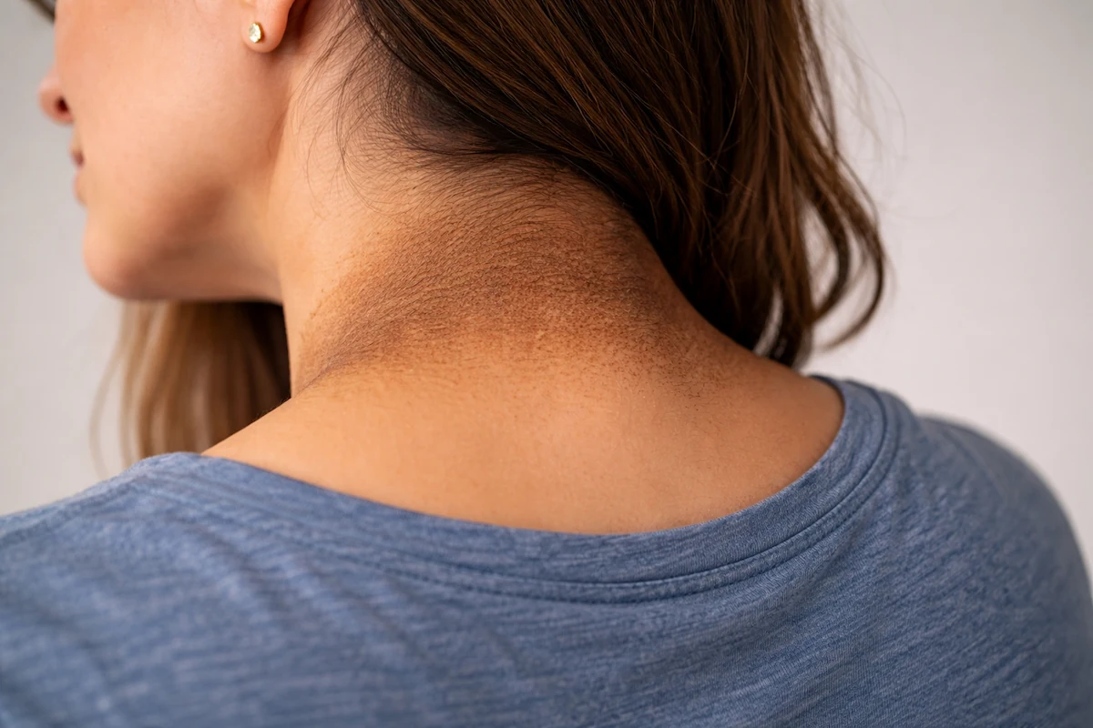 prediabetes symptoms including dark skin patches known as acanthosis nigricans